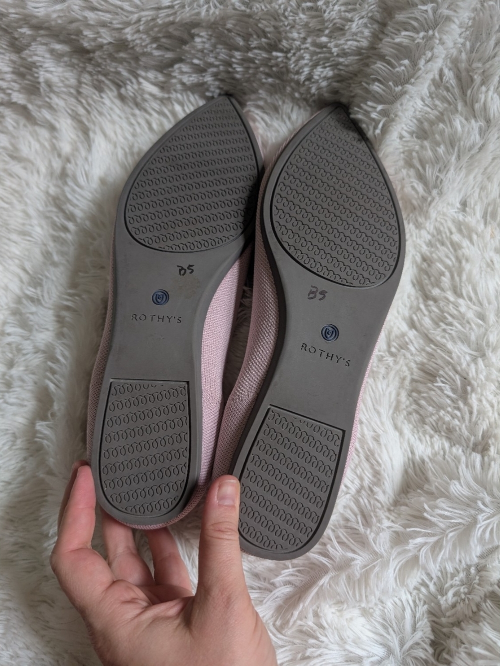 Rothy's The Point Petal Pink Ballet Flats Shoes Size 12 - Picture 5 of 6